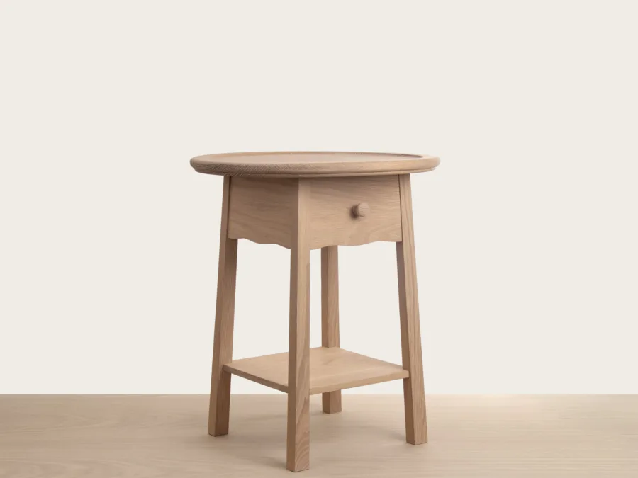 White oak side table