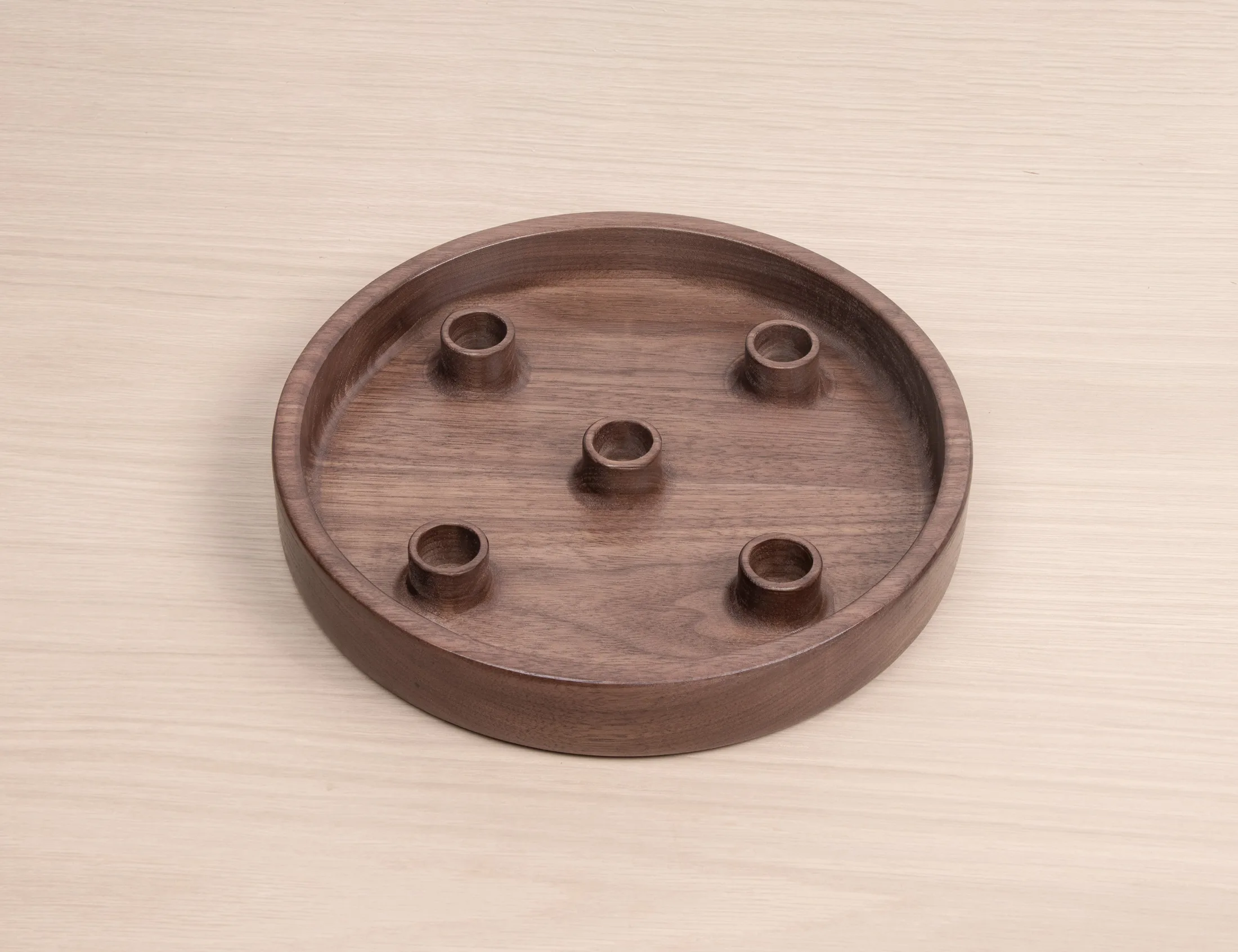 Walnut Advent Candle Holder