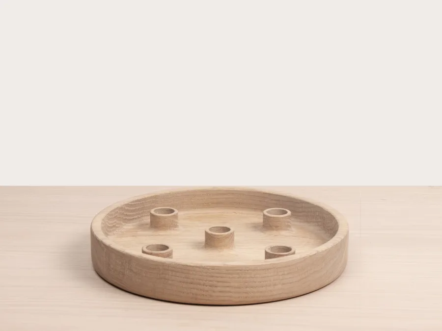 White Oak Advent Candle Holder