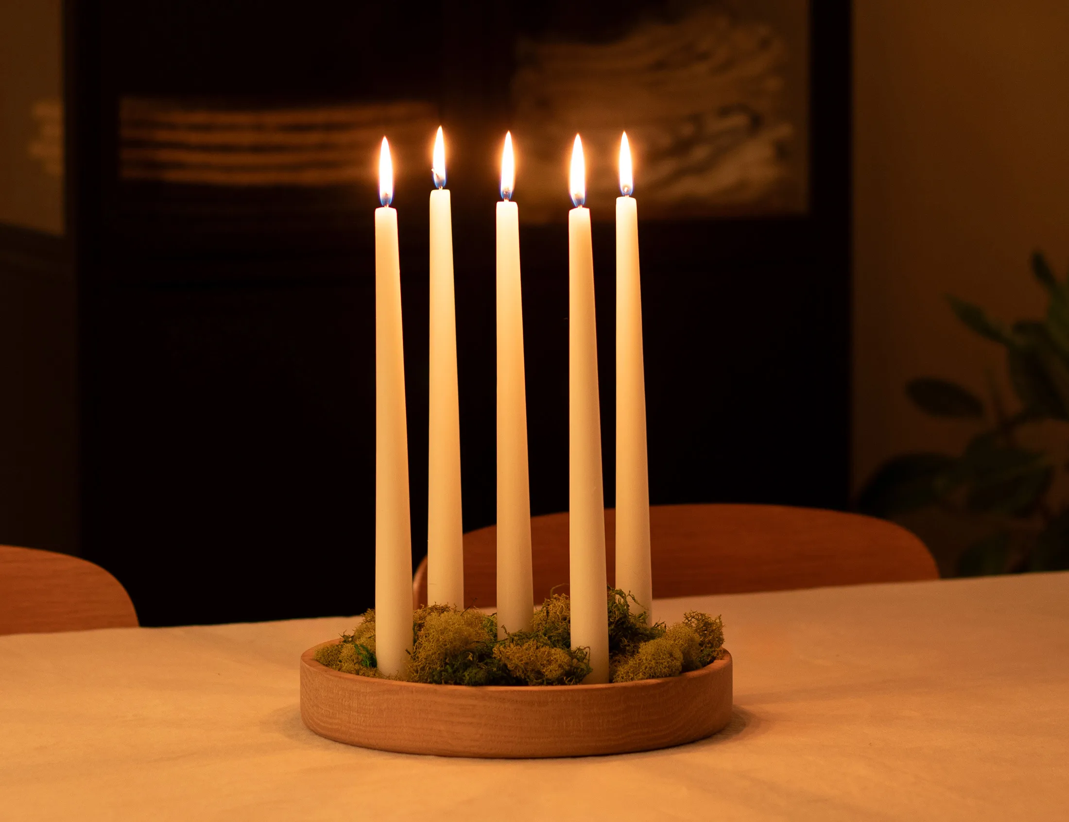 White Oak Advent Candle Holder