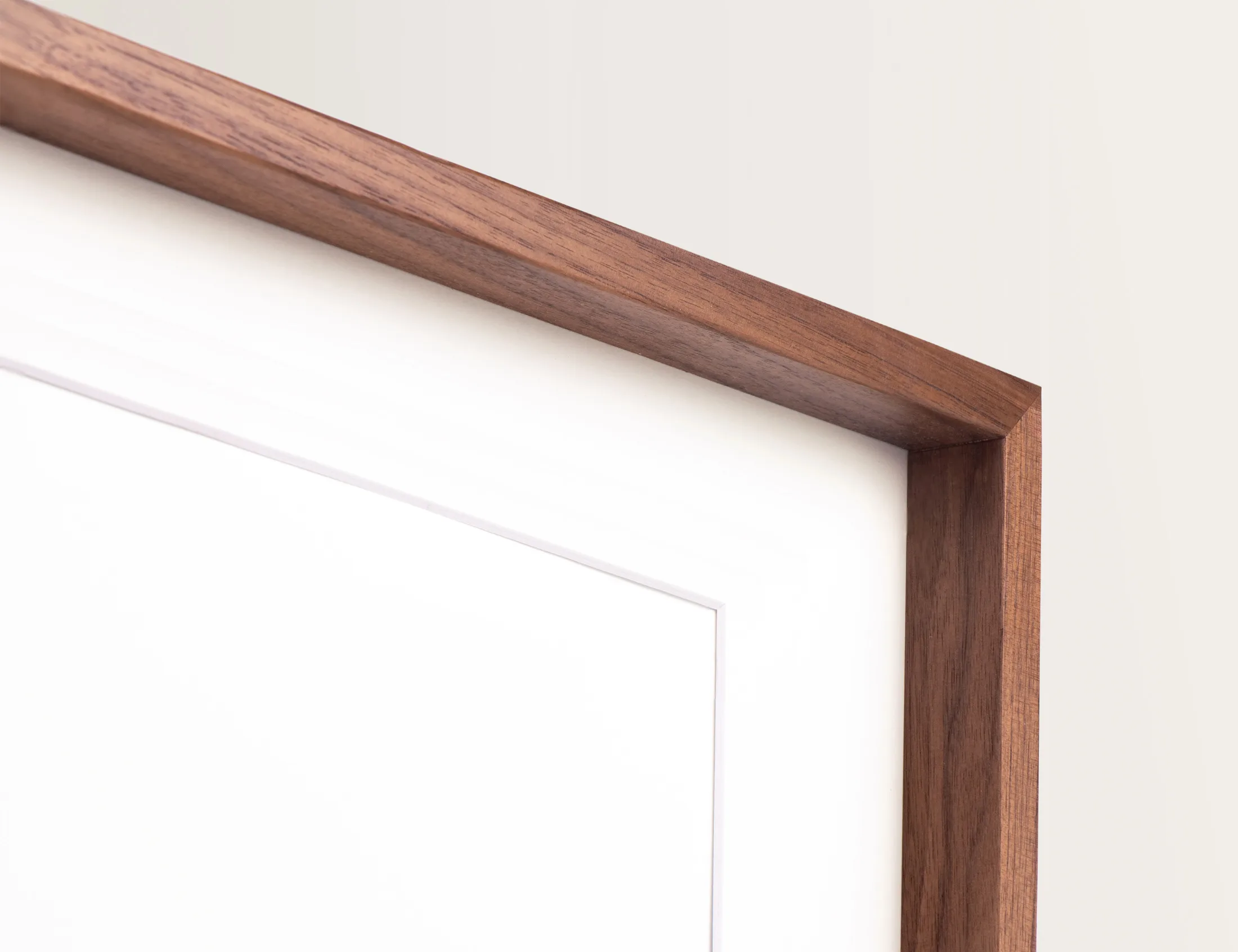 Thin walnut picture frame