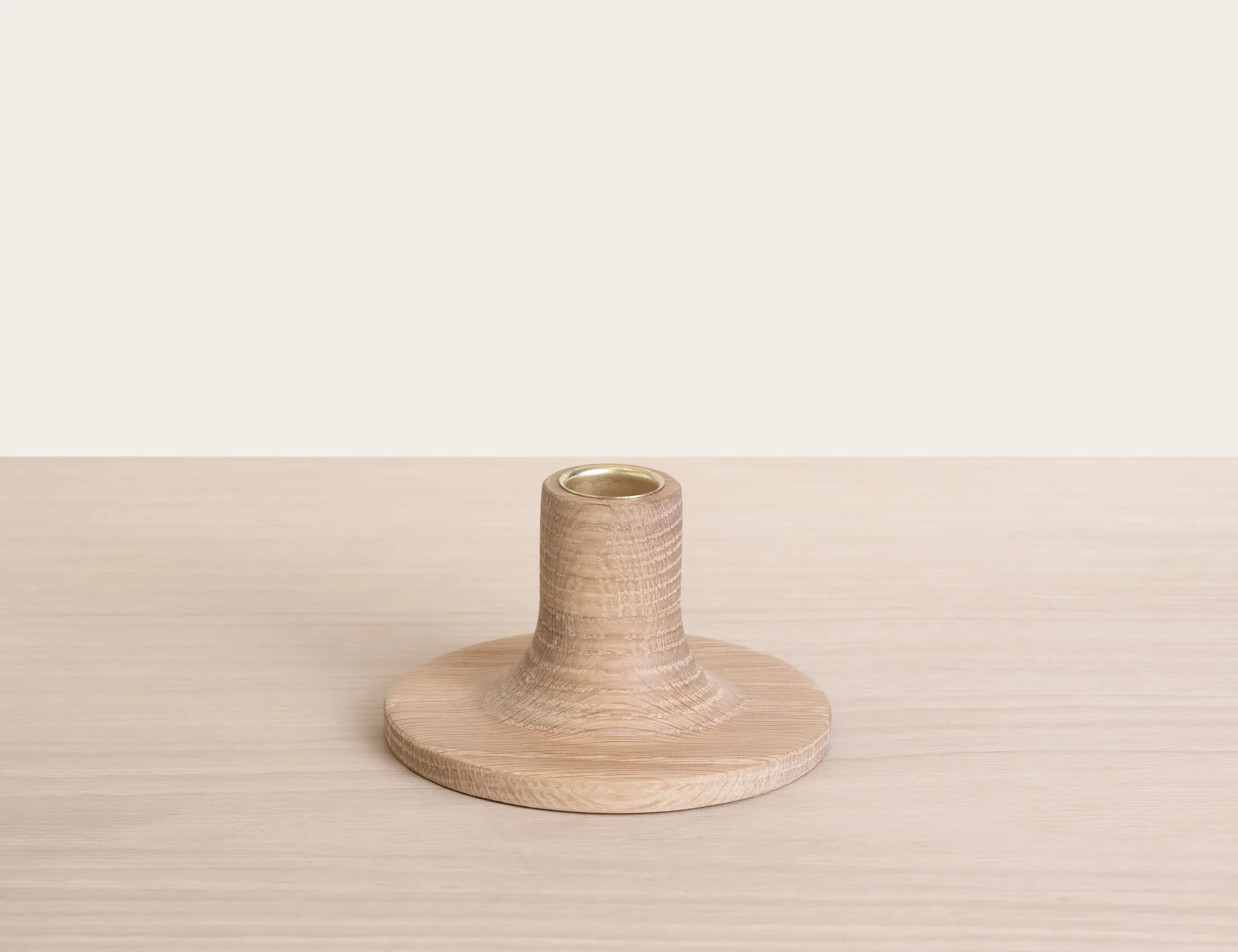 White oak candle holder