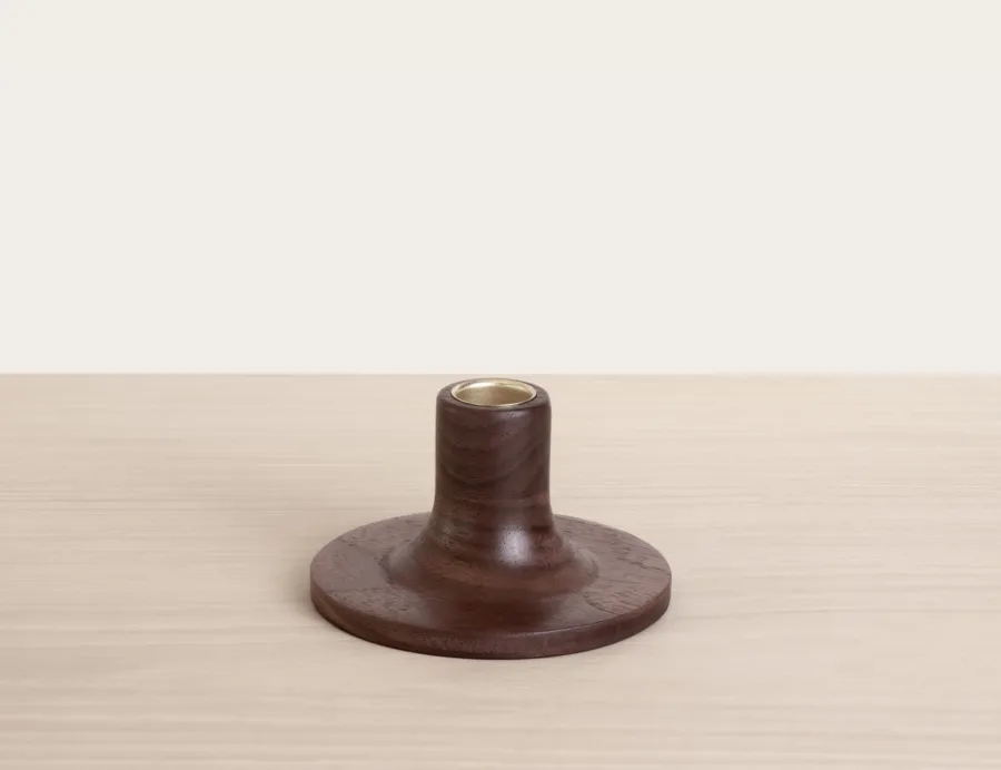 Walnut candle taper
